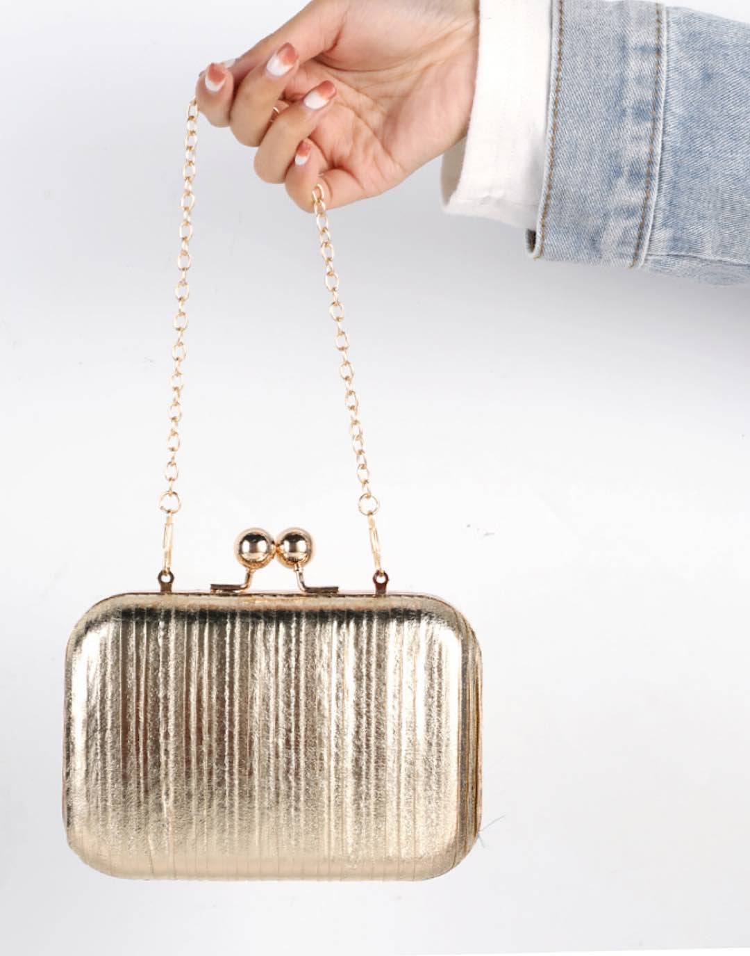 Metallic Metal Evening Clutch