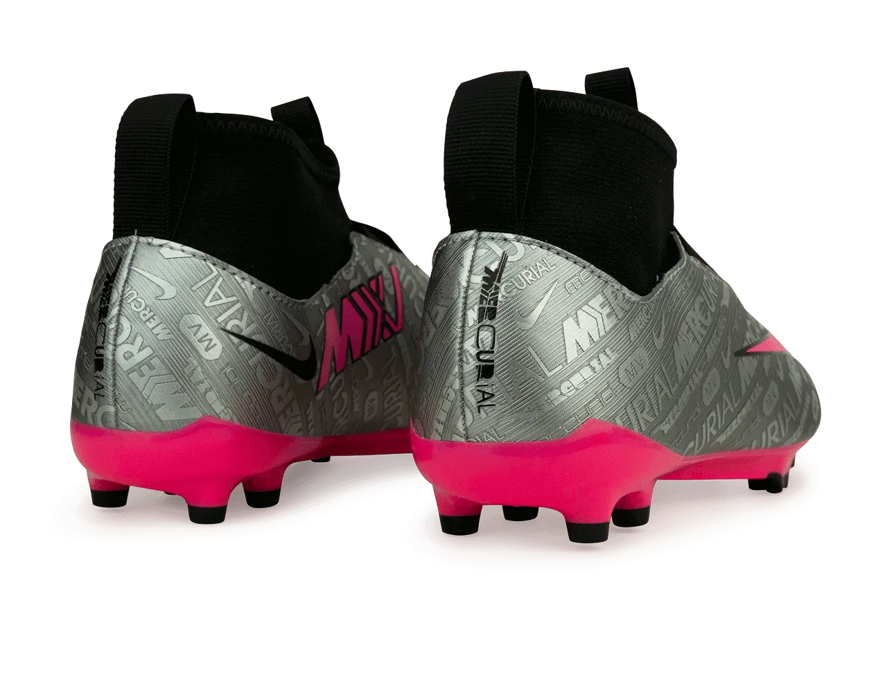 Nike Kids Zoom Mercurial Superfly 9 Academy XXV FG/MG Silver/Pink