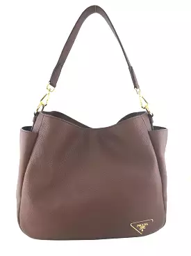 Prada Vitello Daino Leather Side-Pocket Hobo Bag