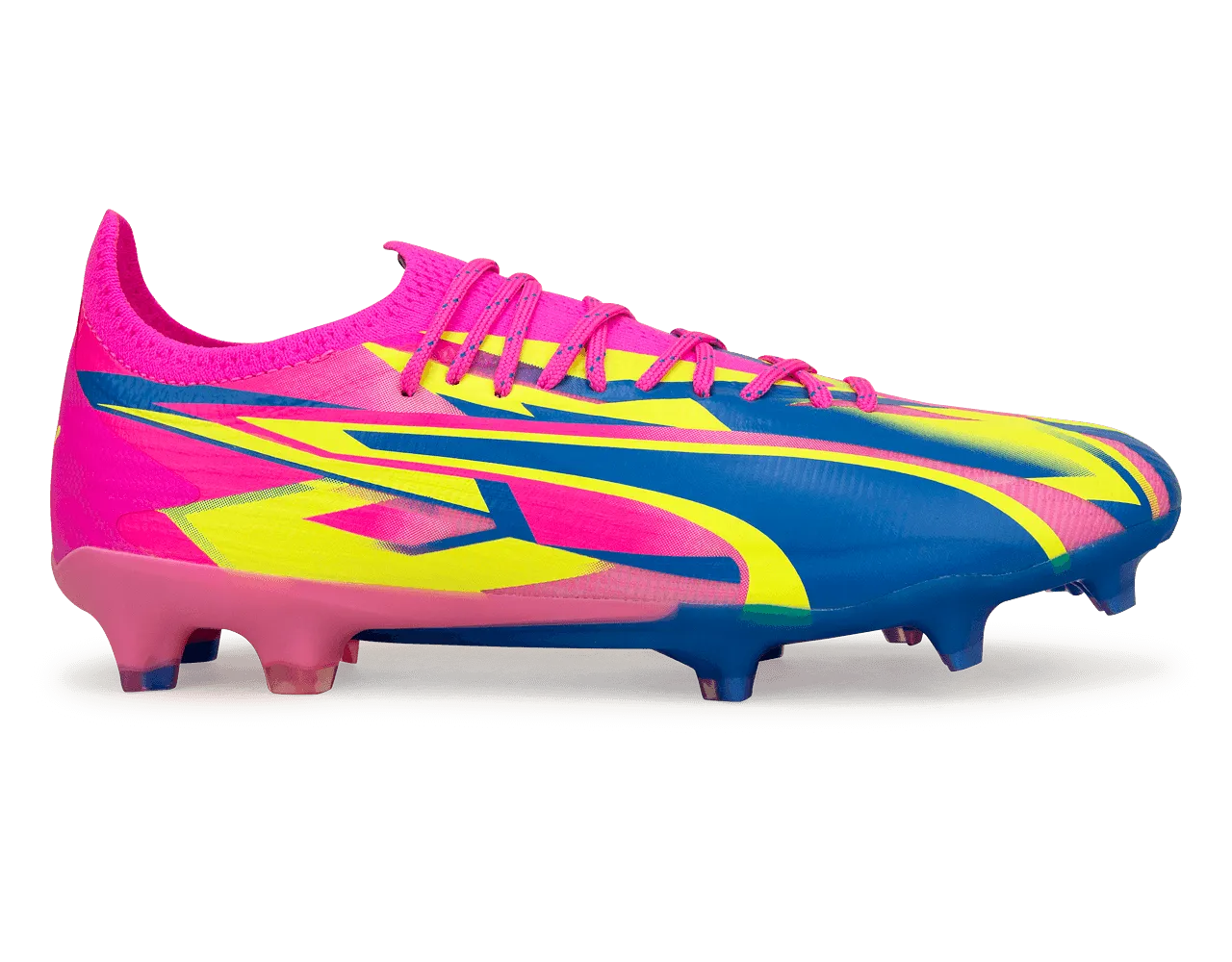 PUMA Men's Ultimate Energy FG/AG Pink/Blue/Yellow