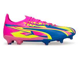 PUMA Men's Ultimate Energy FG/AG Pink/Blue/Yellow