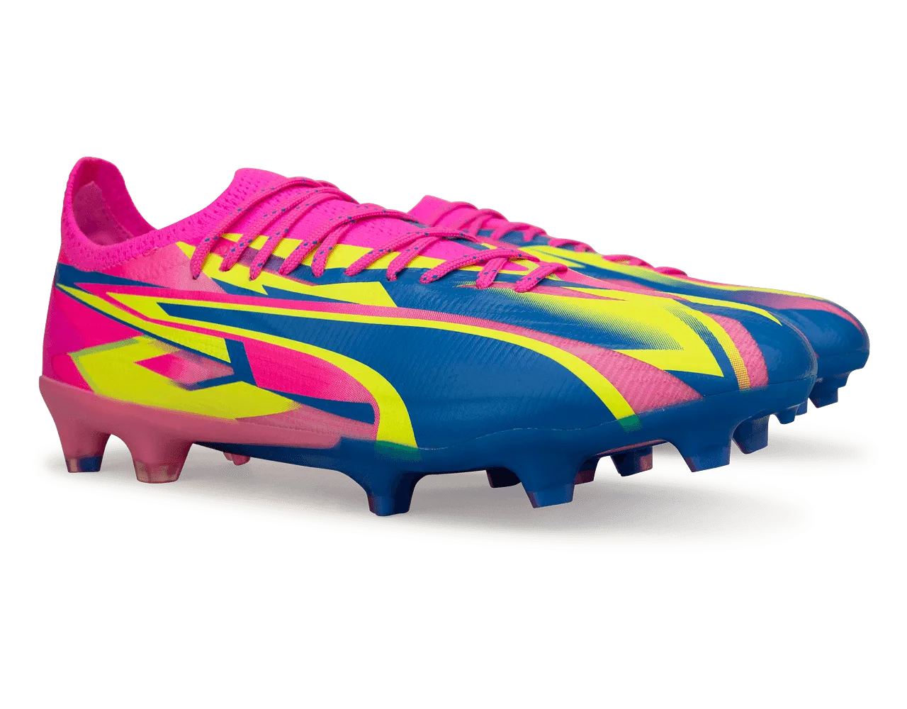 PUMA Men's Ultimate Energy FG/AG Pink/Blue/Yellow