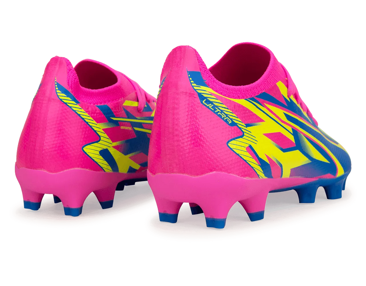 PUMA Men's Ultra Match Energy FG/AG Pink/Blue/Yellow