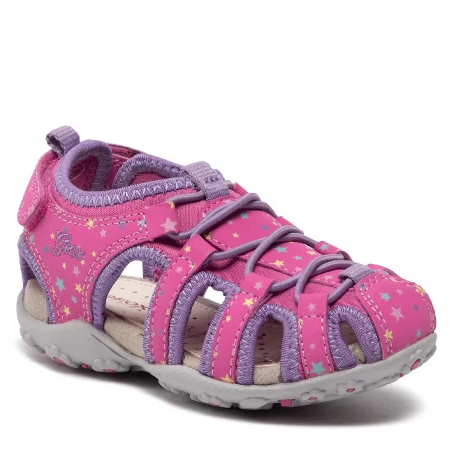 SANDALI GEOX BAMBINA ROXANNE  FUCHSIA/LILAC J25D9A 01550 C8257 tg:28-35