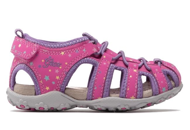 SANDALI GEOX BAMBINA ROXANNE  FUCHSIA/LILAC J25D9A 01550 C8257 tg:28-35