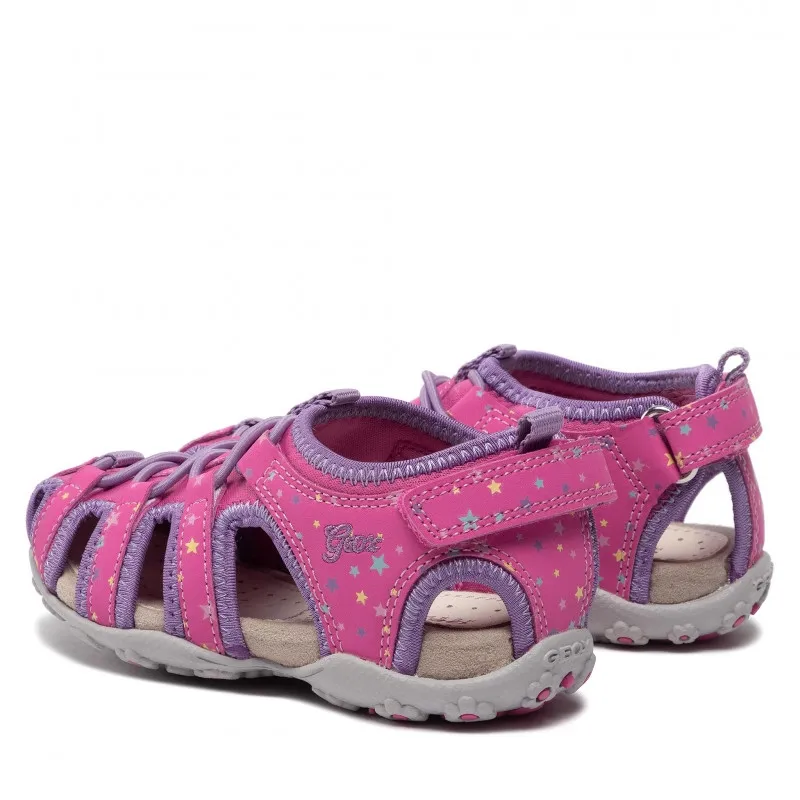 SANDALI GEOX BAMBINA ROXANNE  FUCHSIA/LILAC J25D9A 01550 C8257 tg:28-35