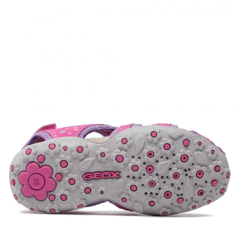 SANDALI GEOX BAMBINA ROXANNE  FUCHSIA/LILAC J25D9A 01550 C8257 tg:28-35