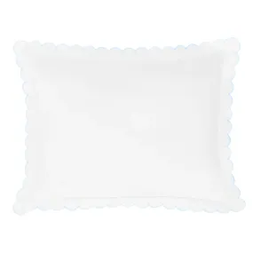 Scallop Baby Pillowcase- Sky