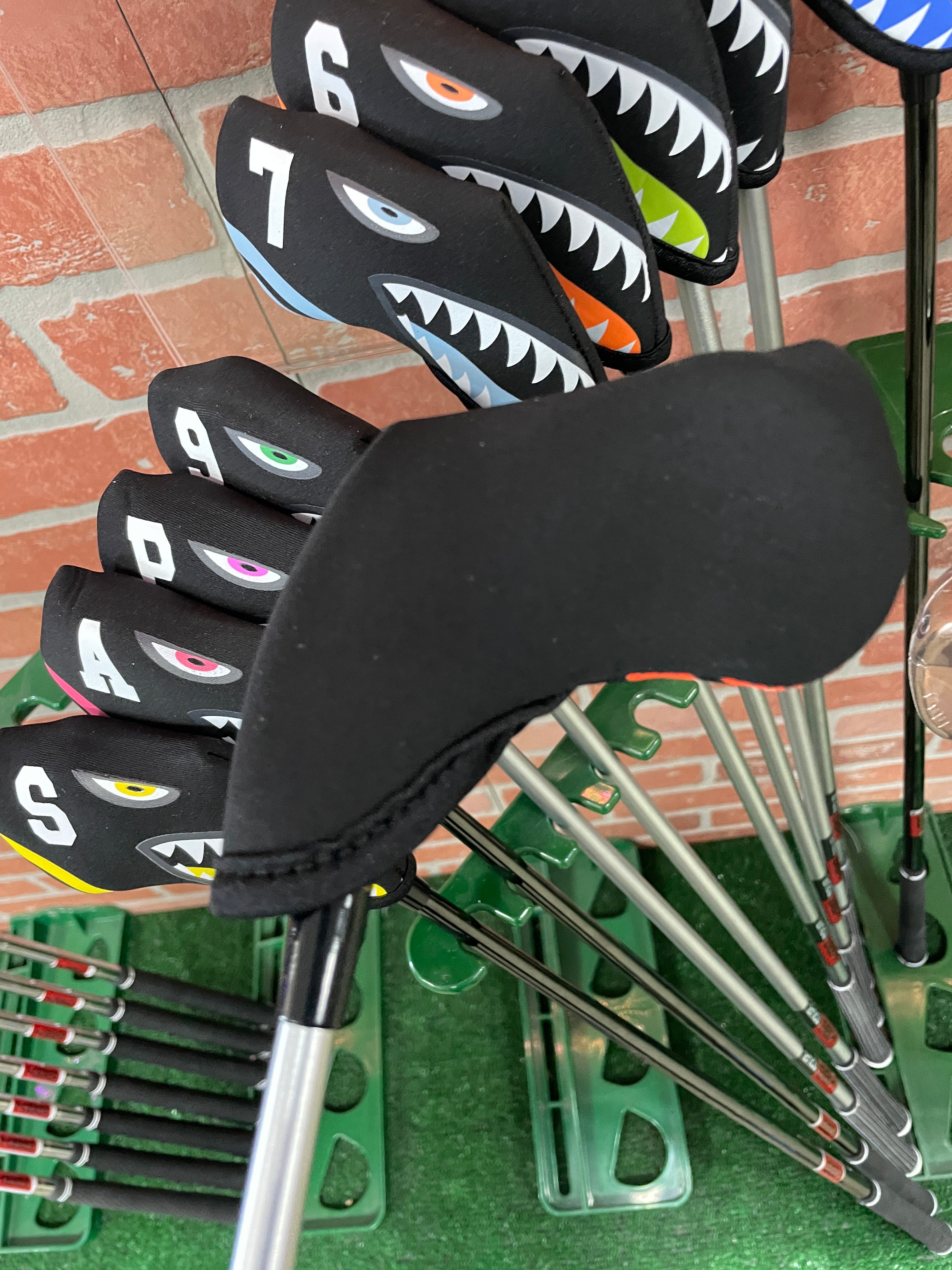 Shark Bite Neoprene Iron Head Covers Set