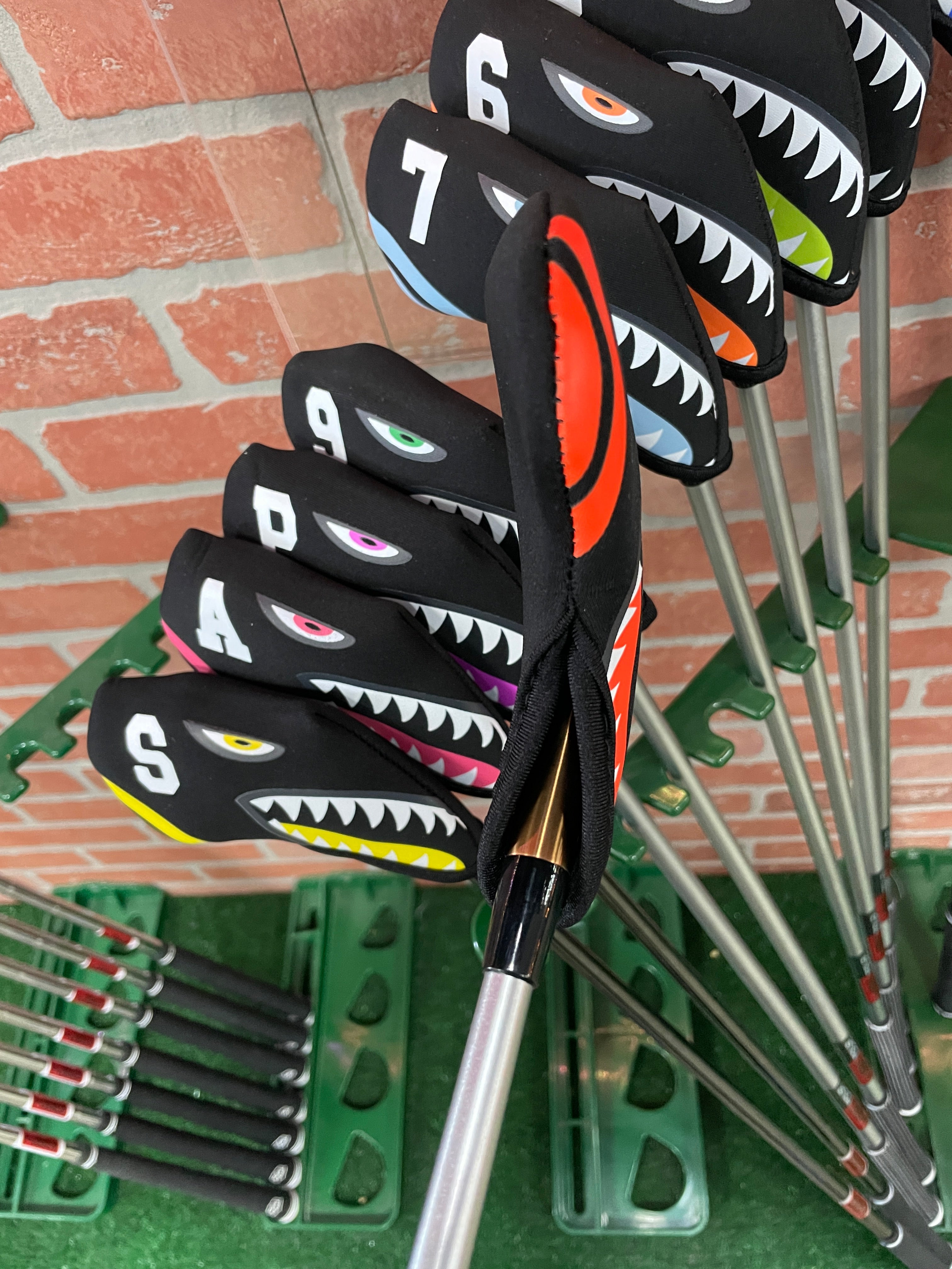 Shark Bite Neoprene Iron Head Covers Set