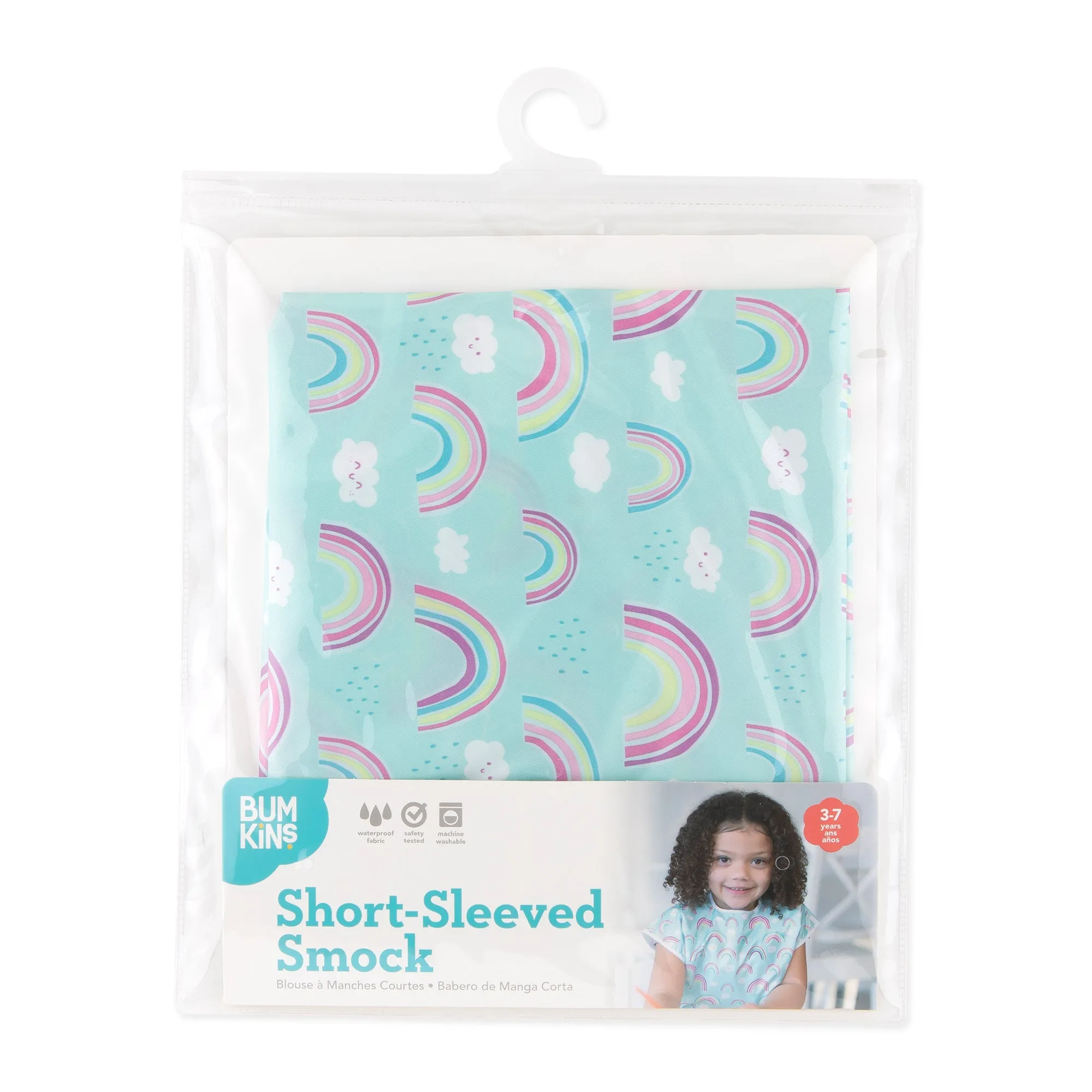 Short-Sleeved Art Smock: Rainbows