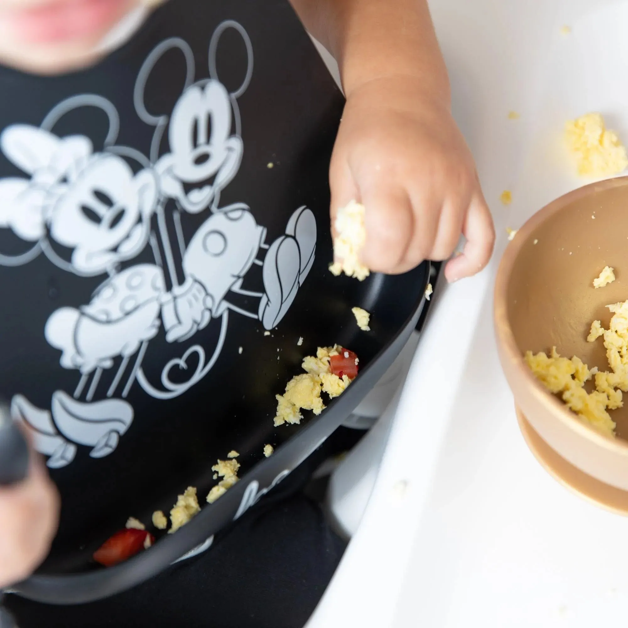 Silicone Bib: Mickey + Minnie Mouse