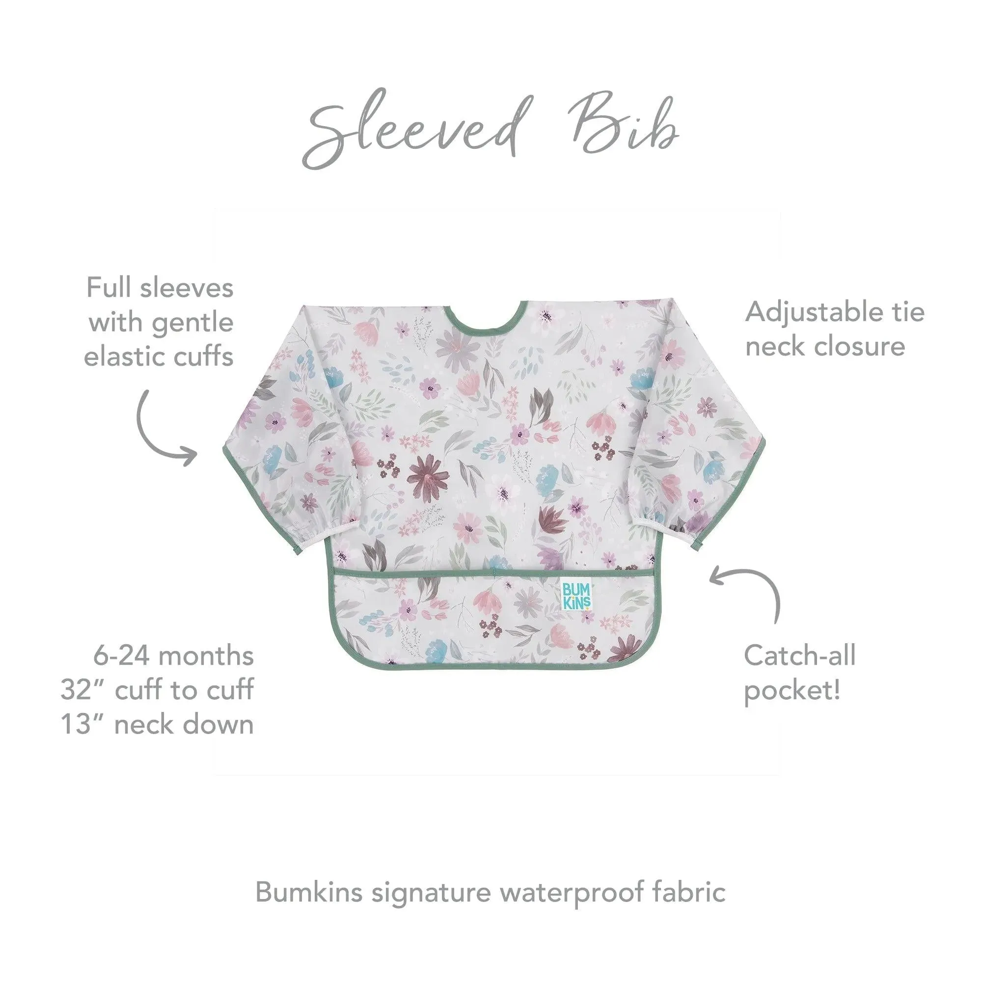 Sleeved Bib: Floral