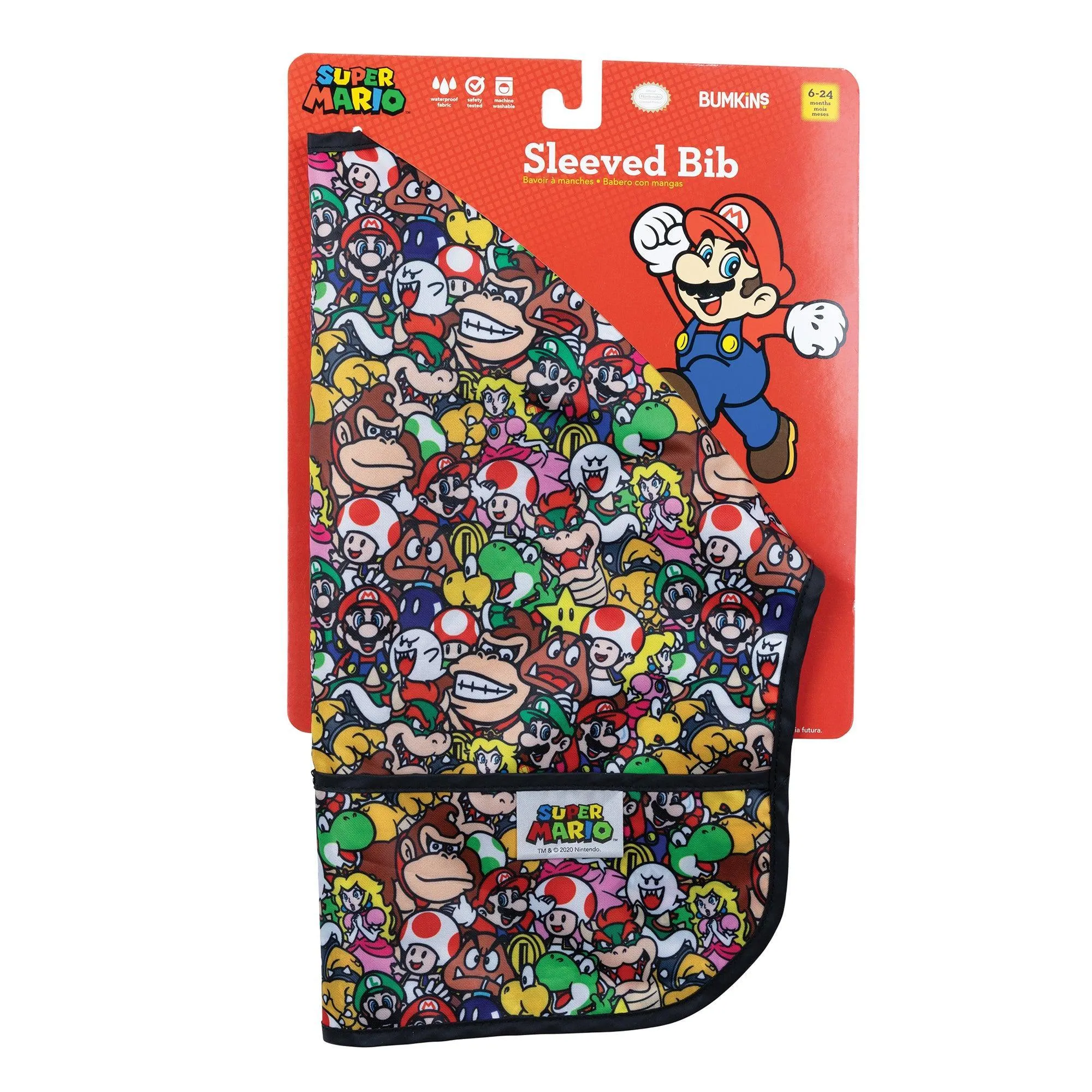 Sleeved Bib: Super Mario Mashup