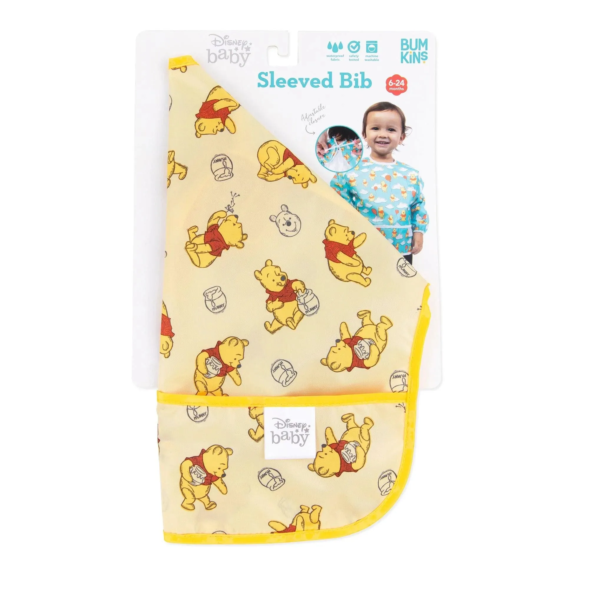 Sleeved Bib: Winnie Loves Hunny