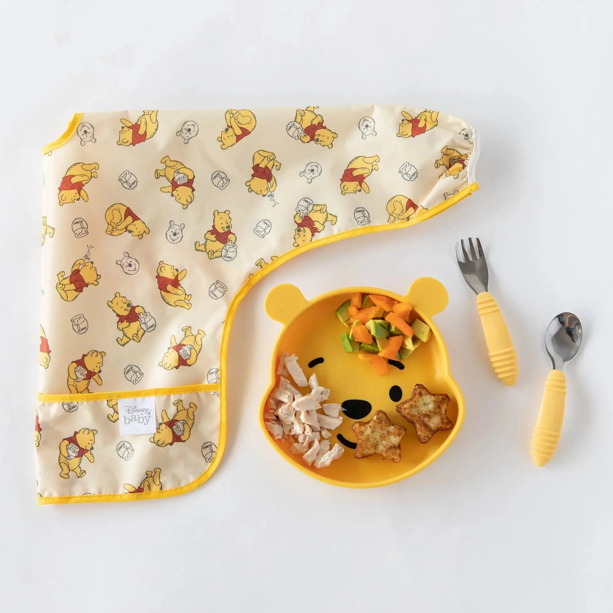 Sleeved Bib: Winnie Loves Hunny