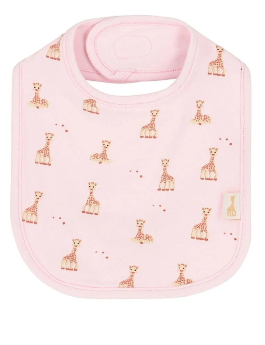 Sophie La Girafe Bib All Over Print Pink