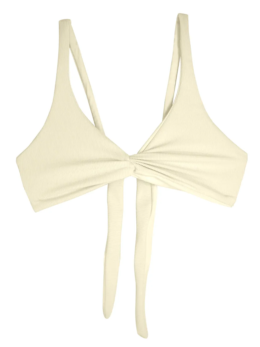 SOVANNA top - Ribbed Ivory