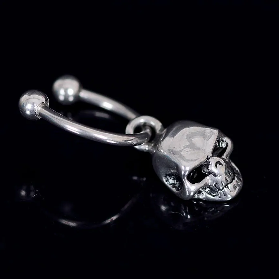 Steel Skull Head Nose Ring