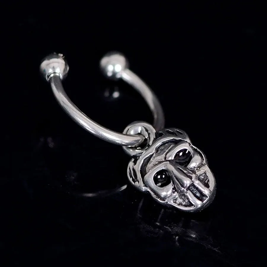 Steel Skull Head Nose Ring