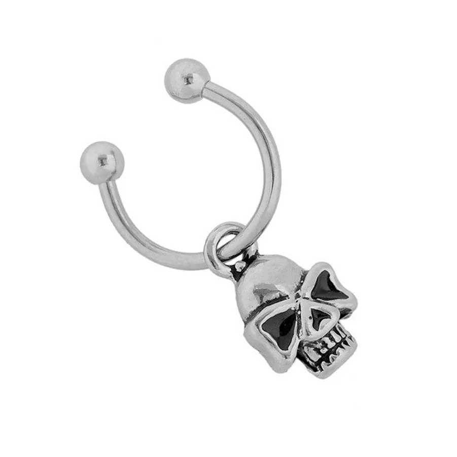 Steel Skull Head Nose Ring