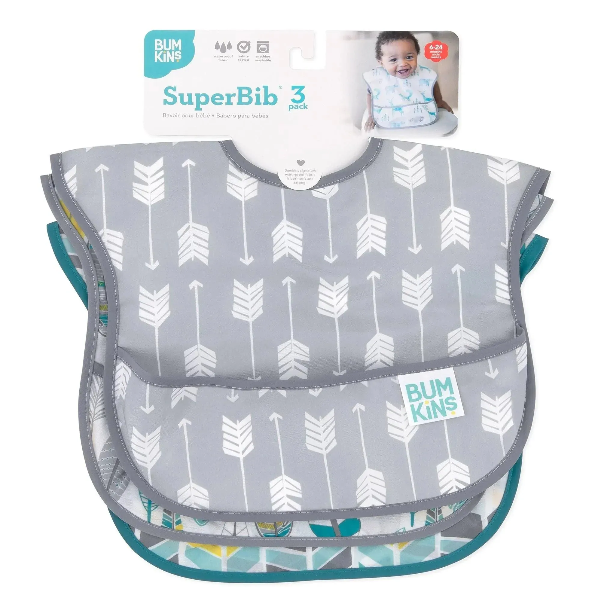 SuperBib 3 Pack: Feathers, Arrow & Quill