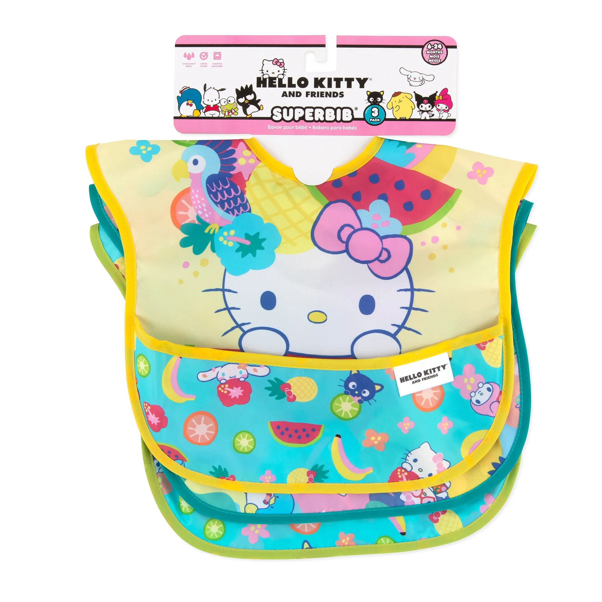 SuperBib 3 Pack: Hello Kitty and Friends Tropical Party