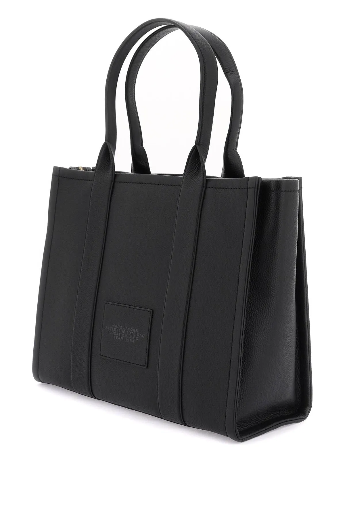 the leather large tote bag H020L01FA21 BLACK