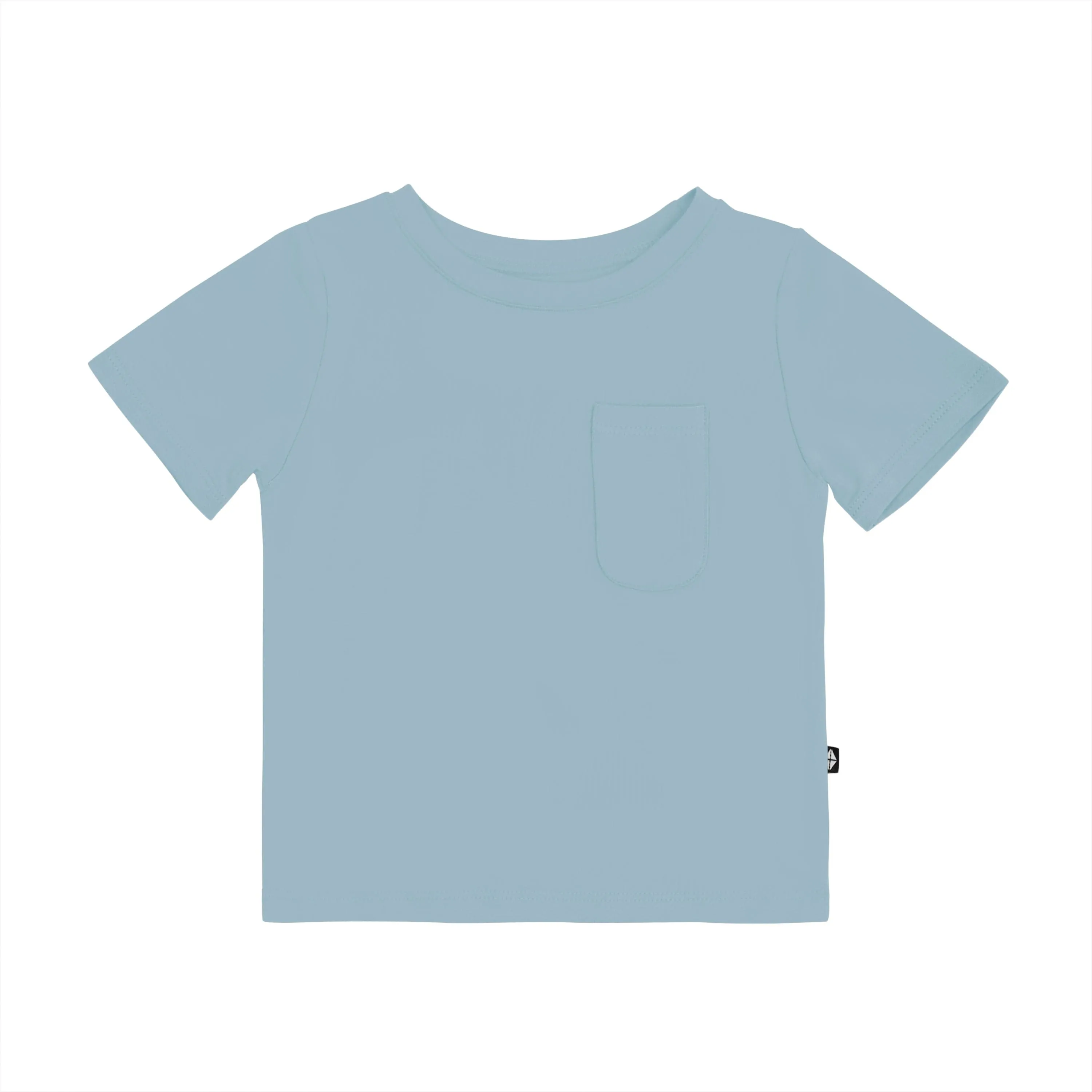 Toddler Crew Neck Tee in Dusty Blue