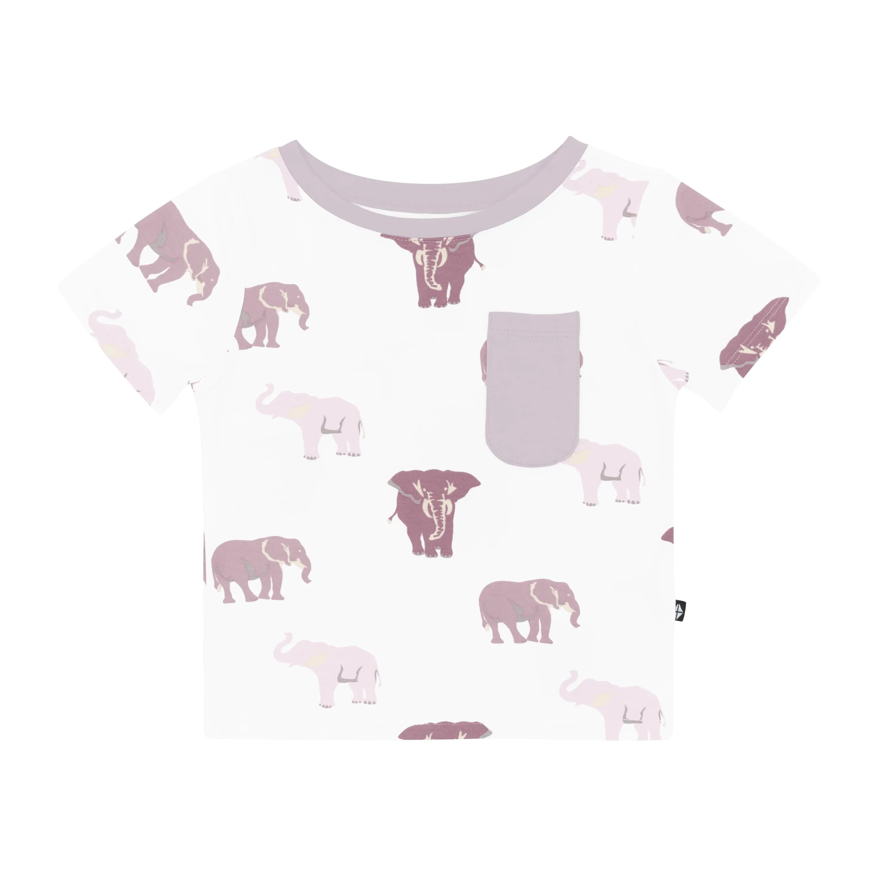 Toddler Crew Neck Tee in Elephant