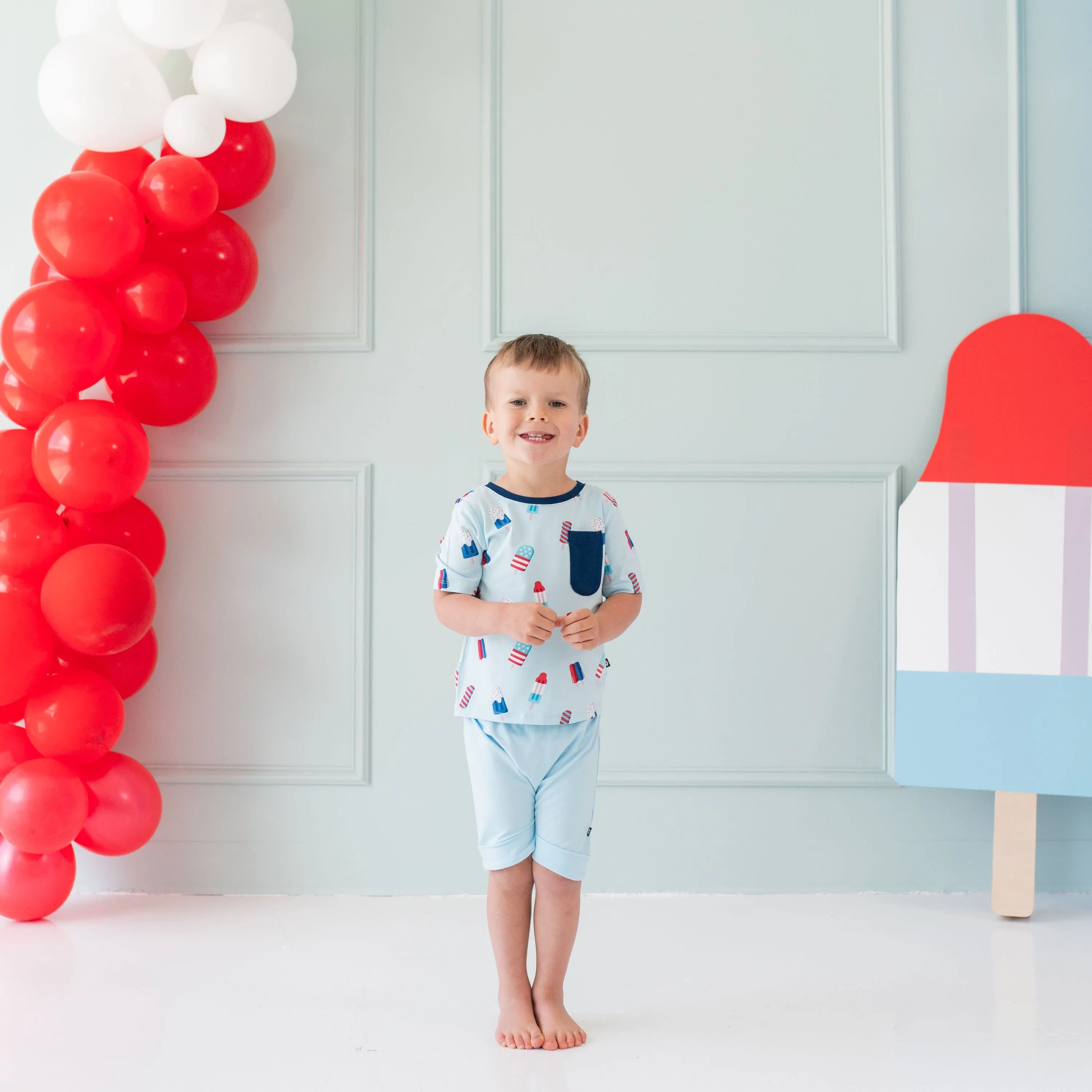 Toddler Crew Neck Tee in Popsicle