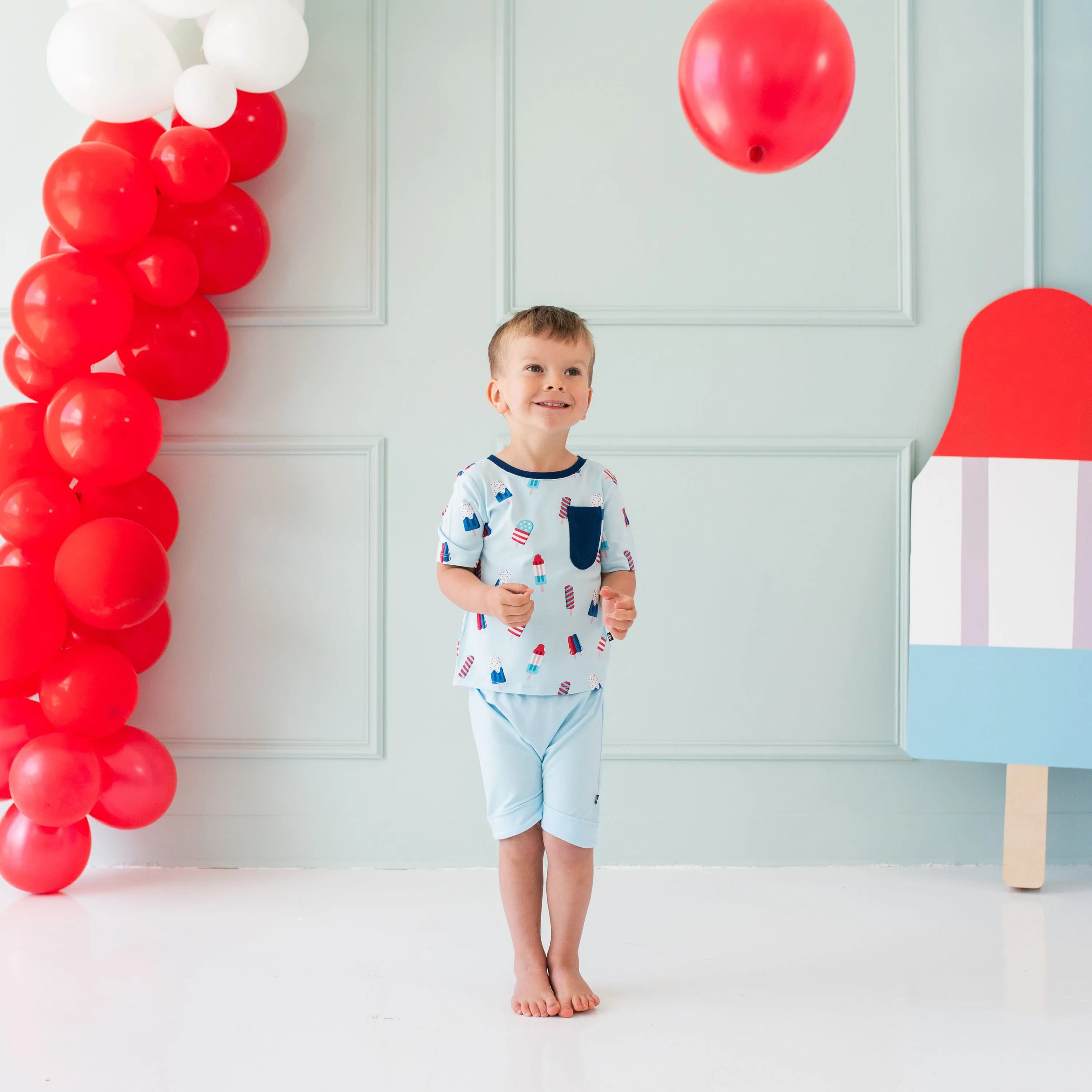 Toddler Crew Neck Tee in Popsicle