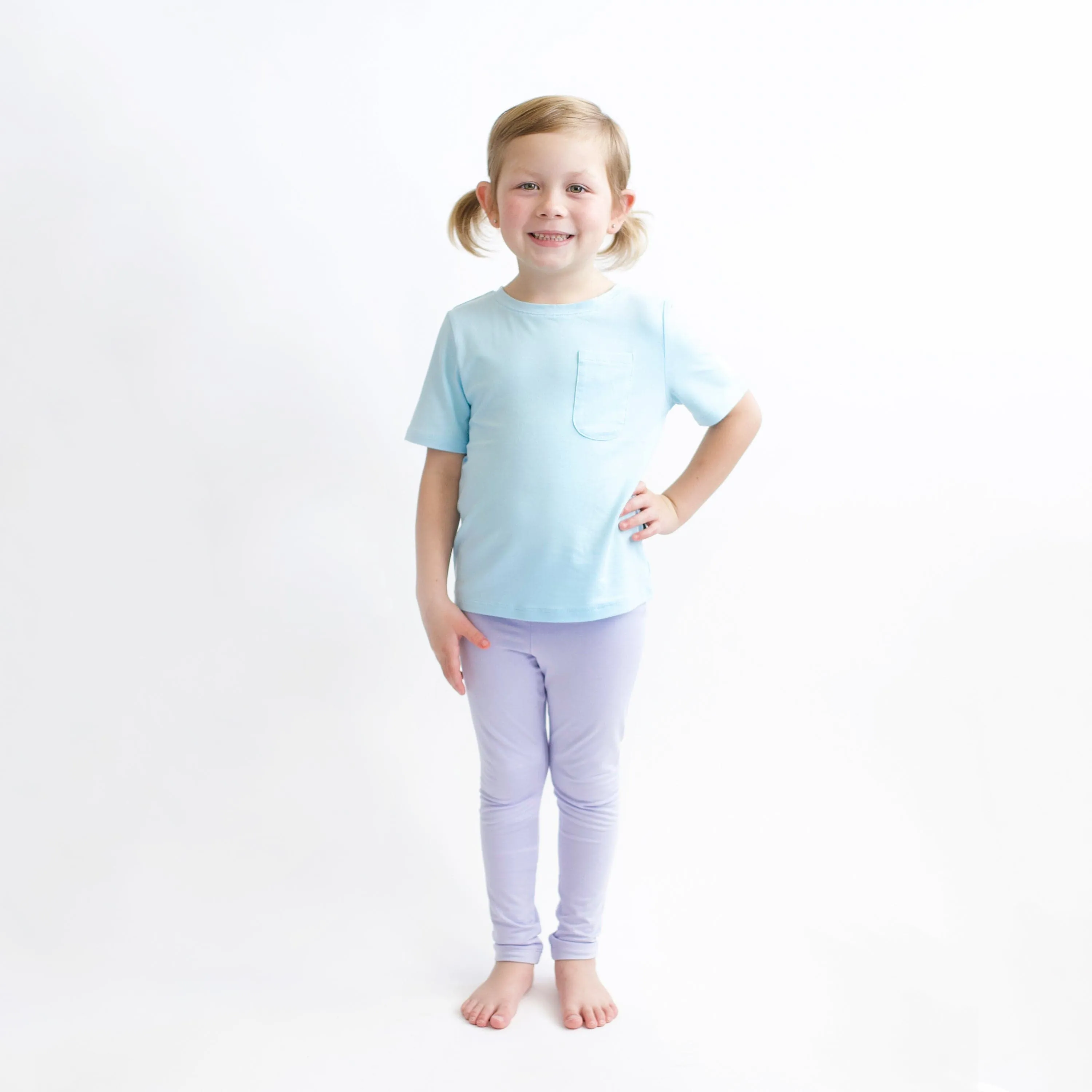 Toddler Crew Neck Tee in Powder