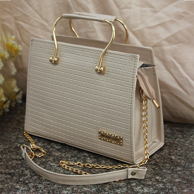 White Fancy Hand & Shoulder Bag for Girls