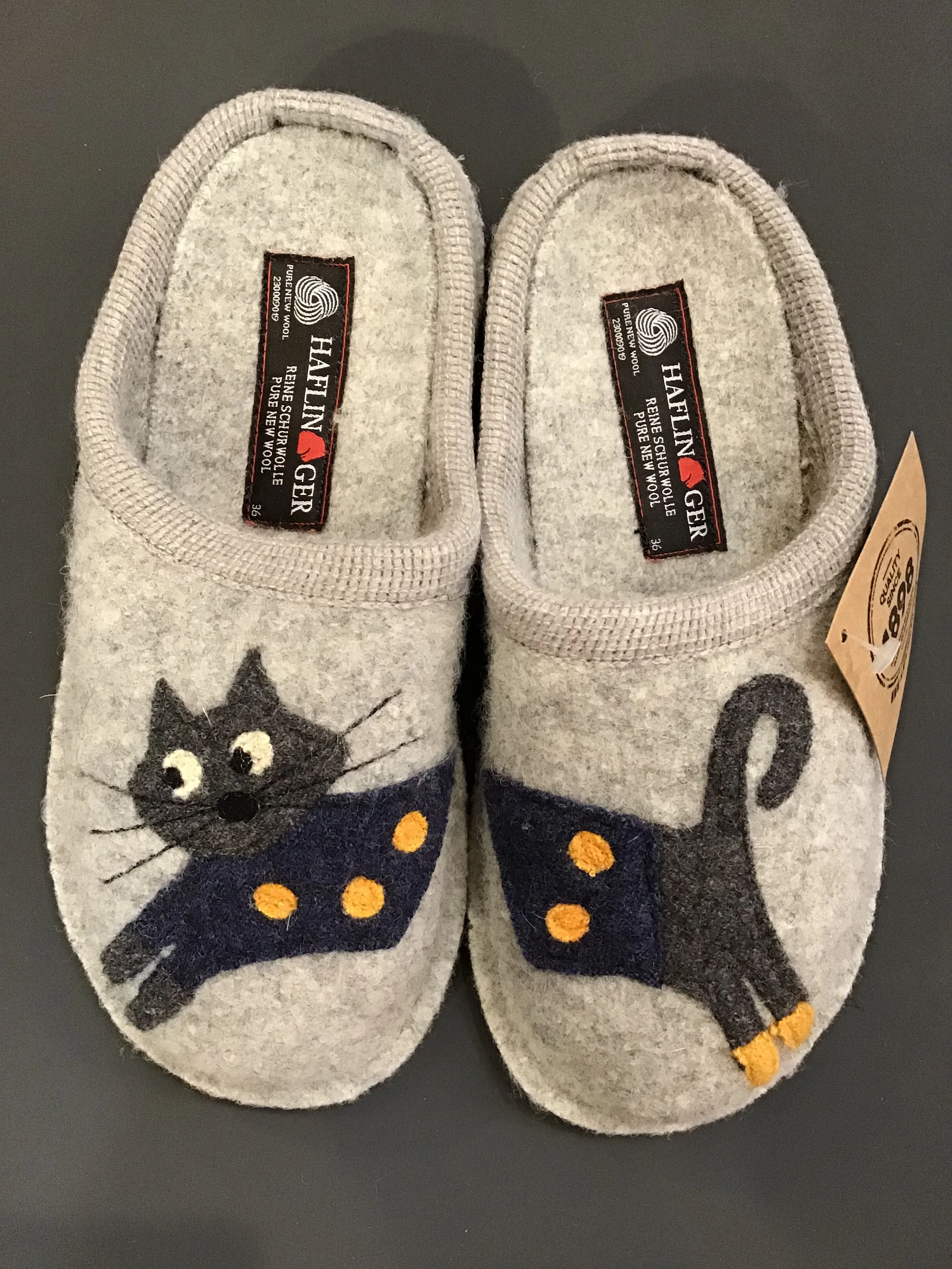 Wool Haflinger Felt Slippers with animal designs